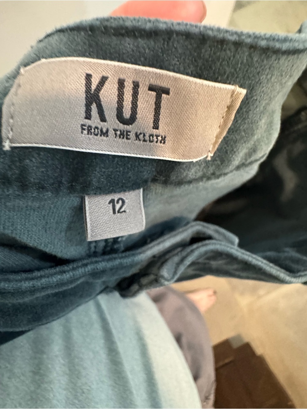 Kut from the Kloth Teal Corduroy Pants - Picture 3 of 3
